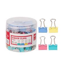 Kẹp bướm màu DELI 15mm (hộp 60 cái)